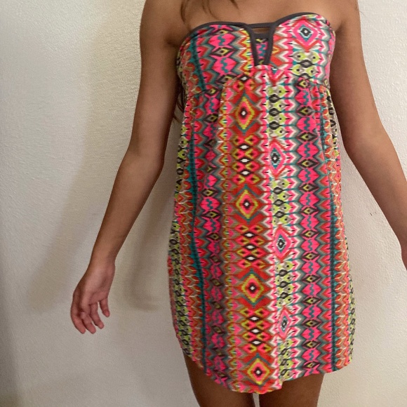 Roxy Strapless Sundress Small - Picture 2 of 8